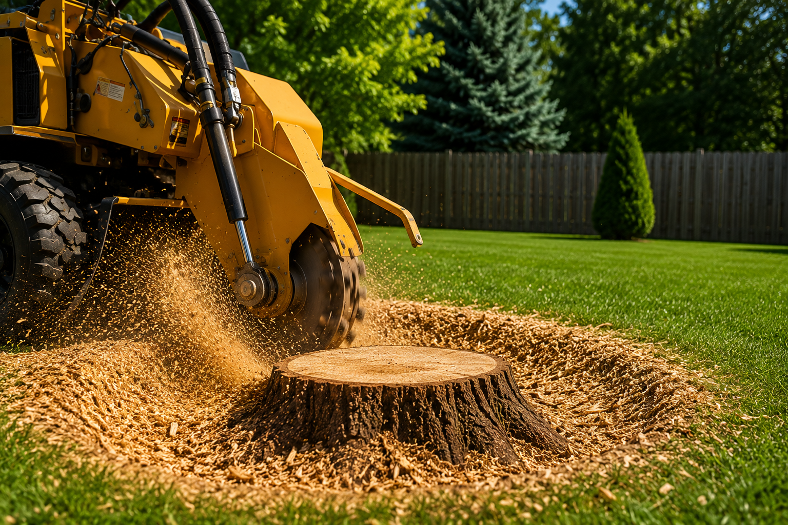 Stump grinding service